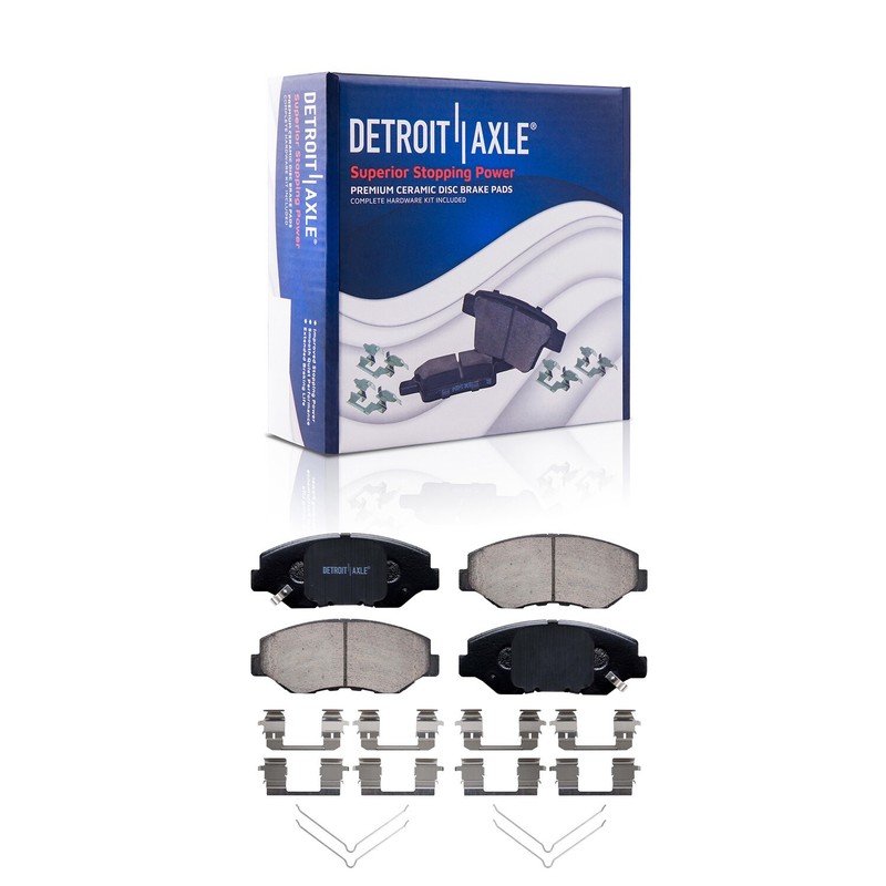 Front Drilled Brake Rotors + Ceramic Pads & Hardware For 2005 2006 Honda CR-V gallery