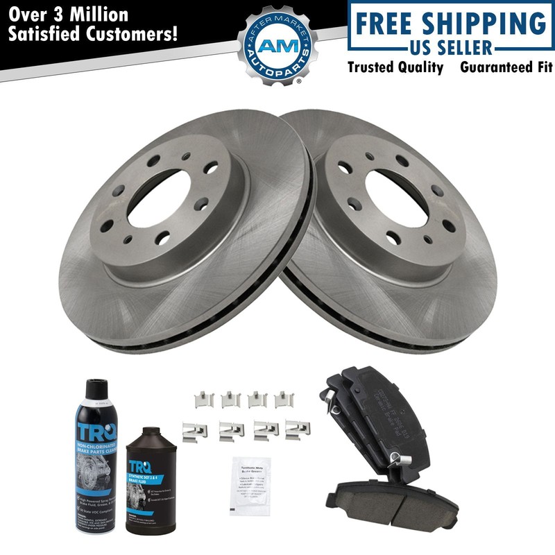 Brake Pad Rotor Kit Ceramic Front Kit w/Chemicals