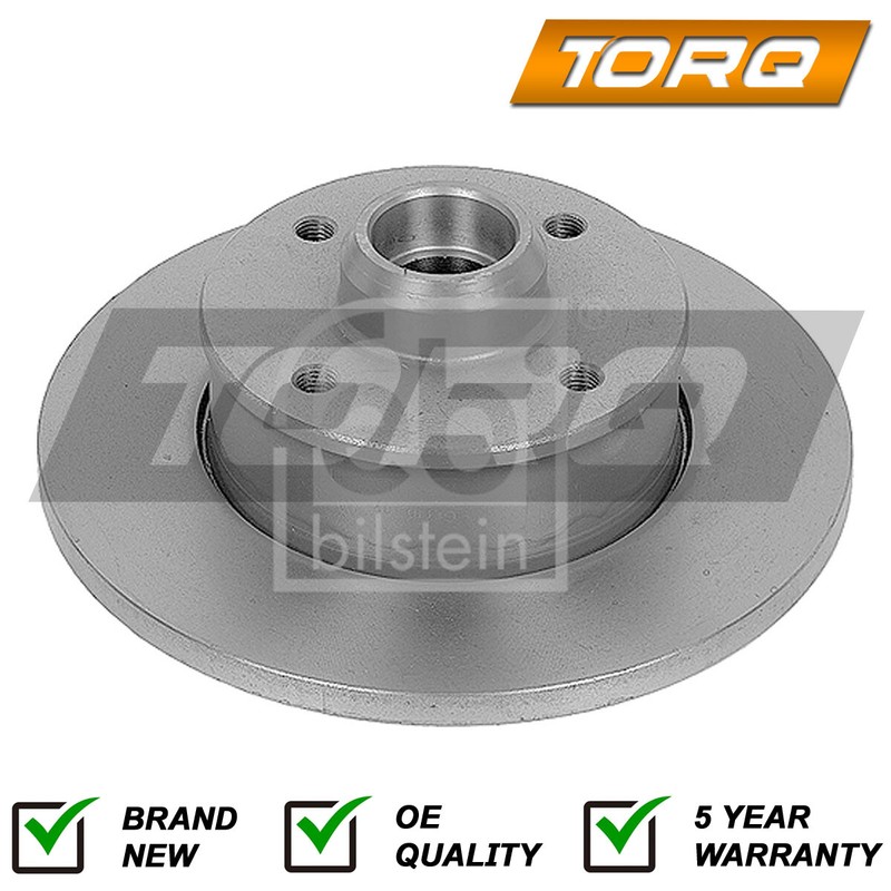 Brake Discs Rear Torq Fits VW Golf 1983-2002 Corrado 1988-1995 Polo 1995-2002