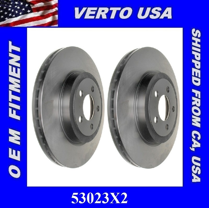 Verto USA Set Of 2 Disc Brake Rotors- Front 53023X2