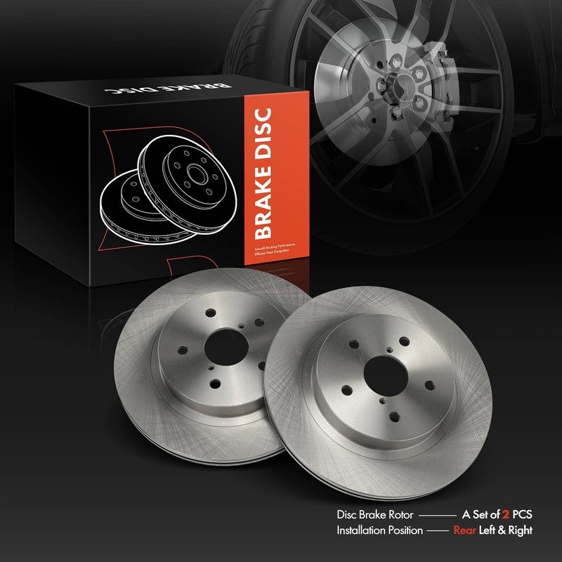 2x Rear Driver & Passenger Side Disc Brake Rotors for Subaru Legacy Outback WRX gallery