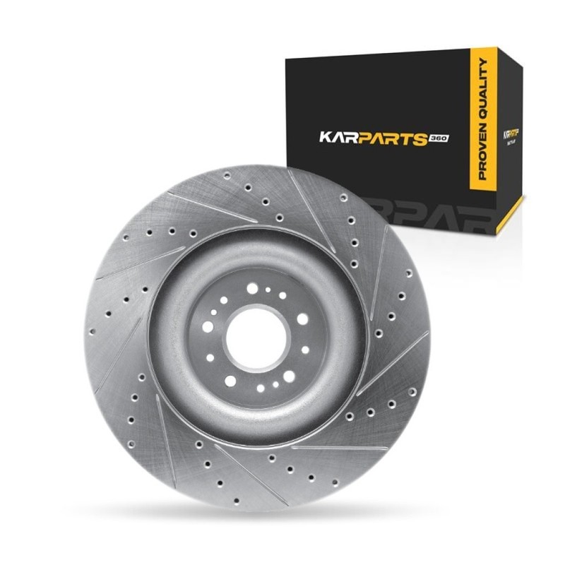 For Genesis G90 2017-2022 Disc Brake Rotor Front, Driver Side | Silver Finish