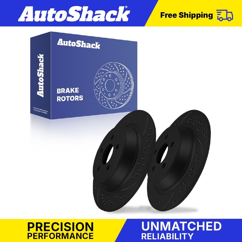 Rear Drilled Slotted Brake Rotors Pair for Ford, Fusion 2013-2020