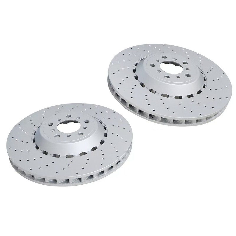 2× Front Vented & Drilled Disc Brake Rotors LH+RH For BMW F10 F12 F13 M5 M6 gallery