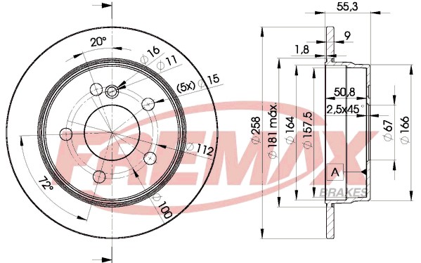Remax BD-6470 Brake Disc for Mercedes-Benz