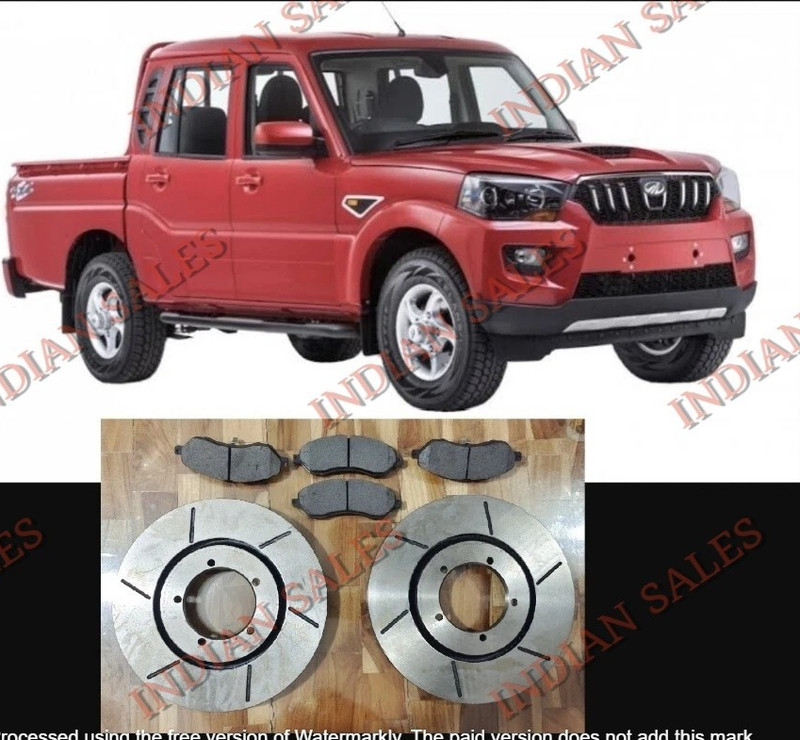 Front Disc Rotors & Pads For Mahindra Scorpio S5 S6 S10 PickUp 2018-2025