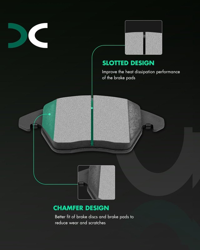 SCITOO D1107 D1108 Front Rear Ceramic Brake Pads Sets Fit For Audi A3/A3 gallery