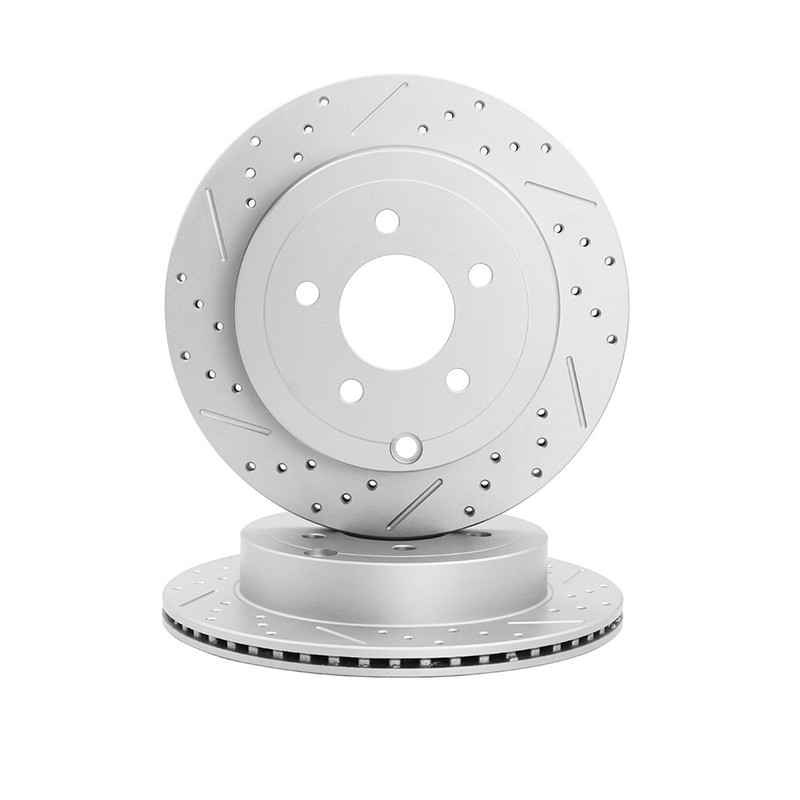 Rear Drilled & Slotted Disc Brake Rotors For Ford Edge Mazda CX-7 Lincoln MKX gallery