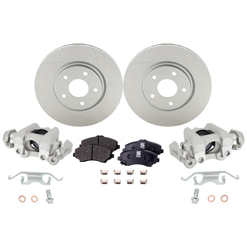 Front Brake Disc Rotors and Pads Kit For Dodge Journey 2012