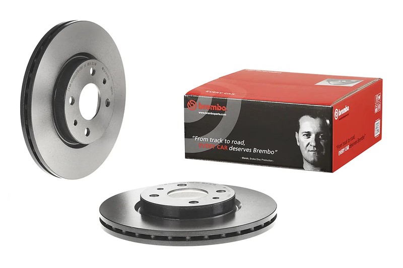 Brembo OE 09.5843.11 Front Premium UV Coated Rotor for 2012-2017 Fiat 500 gallery