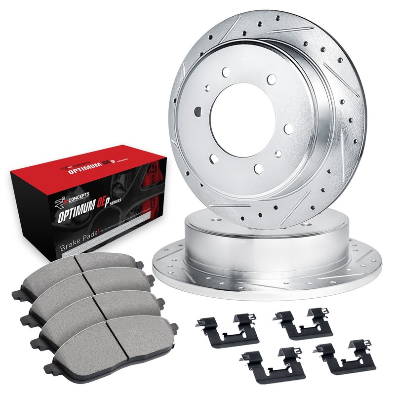 R1 Concepts Wguh1 93002 R1 Concepts Silver Drilled Slotted Rotors With 5000 gallery