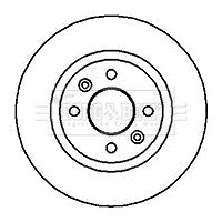 KGF Front 1x Brake Disc Fits Renault Clio 1991- Kangoo 1997- 7701206339 gallery