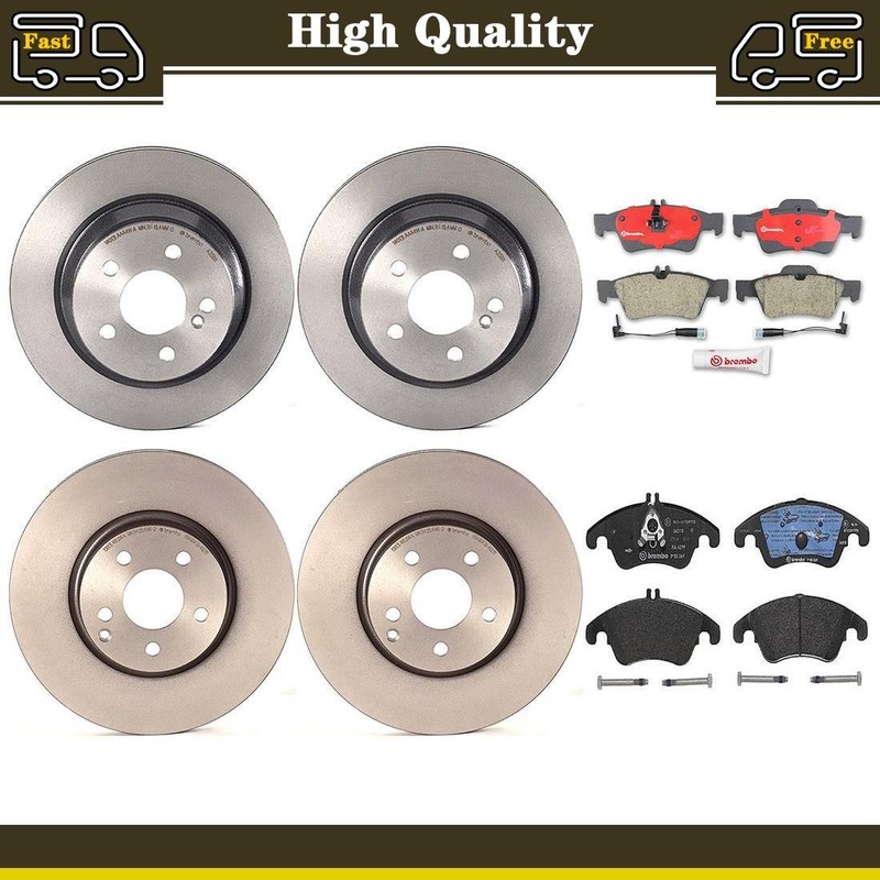 Brake Pads Rotors Set Front Rear Fits Mercedes-Benz E350 3.0L 3.5L