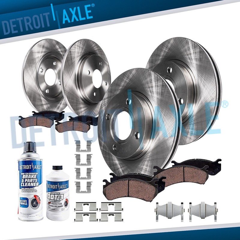 Front & Rear Disc Rotors + Ceramic Brake Pads Kit for Infiniti G20 Nissan Sentra