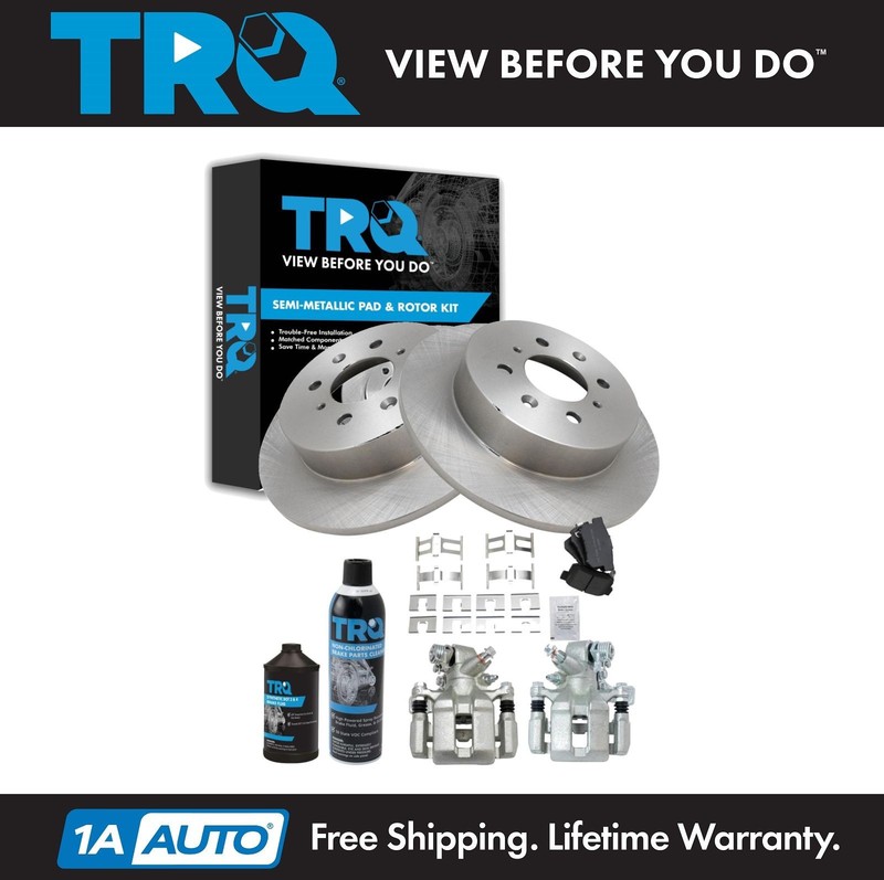 TRQ Rear Brake Pad & Rotor Kit Fits 2002-2003 Honda Civic