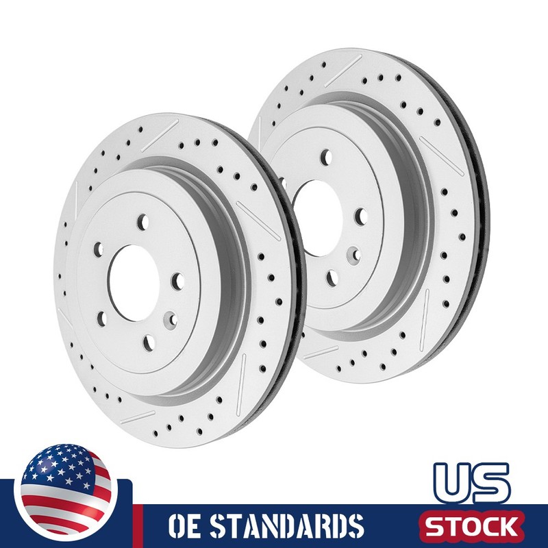 315mm For 2013 – 2019 Cadillac ATS Rear Drilled Slotted Disc Brake Rotors