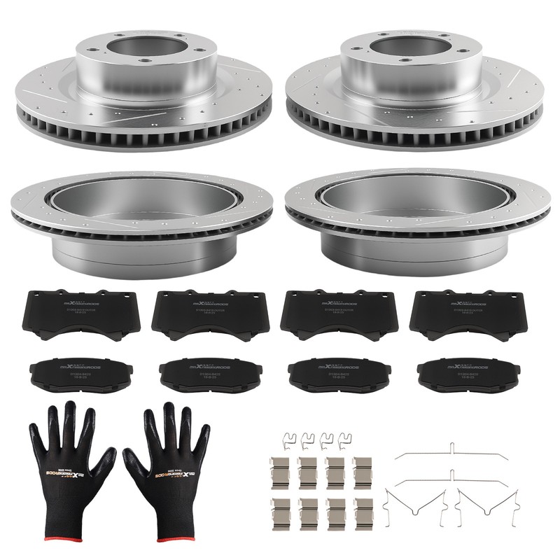 Rear Front Brake Rotors&Ceramic Pads for Toyota Tundra 2007-2021 P-1303 P-1302 gallery