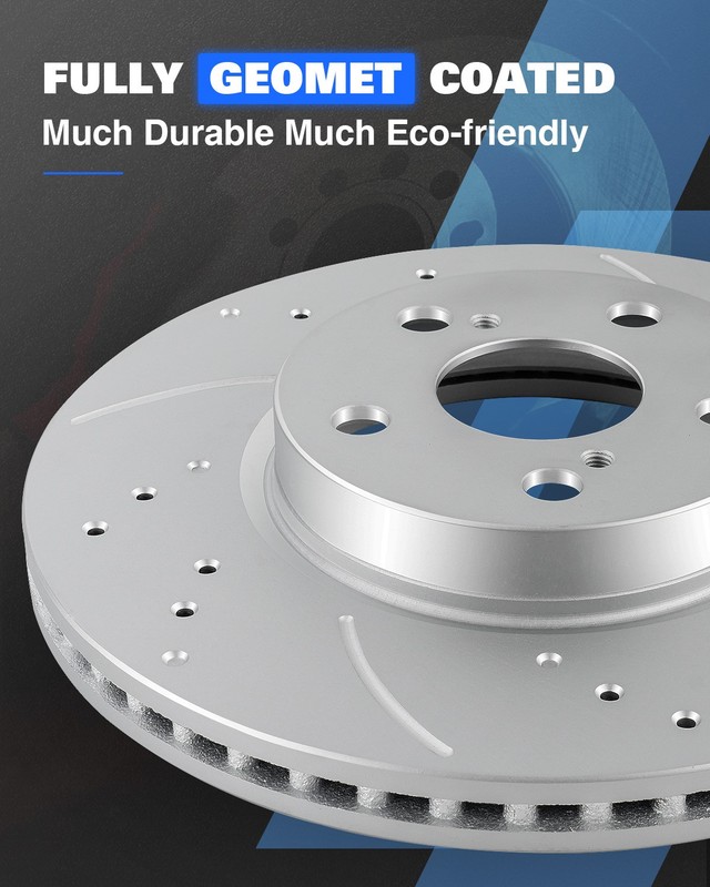 Front Drilled Slotted Brake Rotors & Ceramic Pad Kit for Subaru Outback Forester gallery