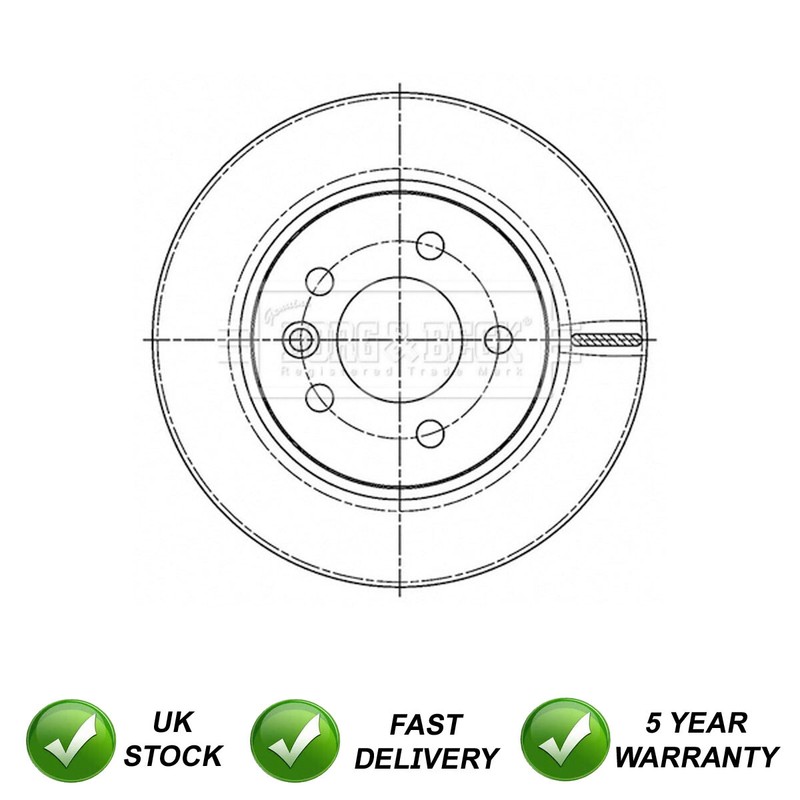 1x Brake Disc Rear SJR Fits VW Amarok Crafter 2.0 TDi 3.0 Electric 2N0615601