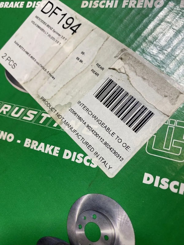 Trusting DF194 BRAKE DISCS 271mm REAR MERCEDES-BENZ G-CLASS SPRINTER gallery