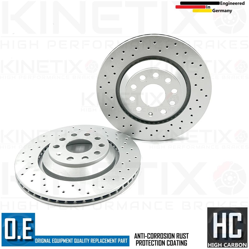 FOR AUDI RS3 S3 8Y 2020- REAR DRILLED PERFORMANCE BRAKE DISCS 310mm PAIR gallery