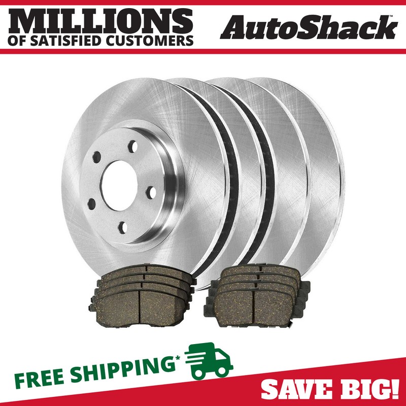Front & Rear Brake Rotors & Pads for 2002-2005 2006 Nissan Altima 2.5L 3.5L V6