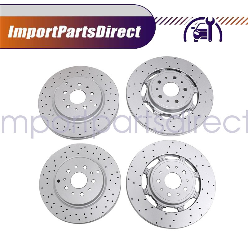 4PCS Brake Rotors Front+Rear For Maserati GranCabrio 2010 – 2019 235318 228411