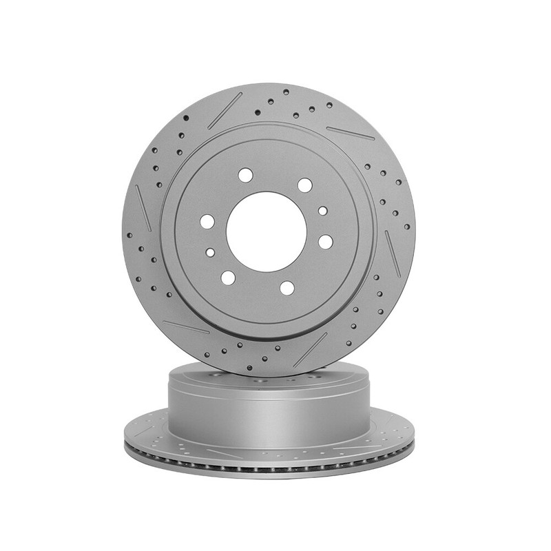 Rear Drilled Disc Brake Rotors + Ceramic Pads For Lincoln Mark LT Ford F-150 gallery