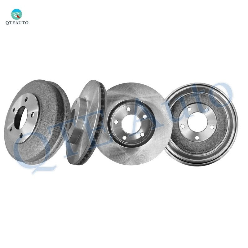 4 Front 278mm Brake Rotors-Rear 273.8mm Brake Drum For 2005-2007 Mercury Mariner