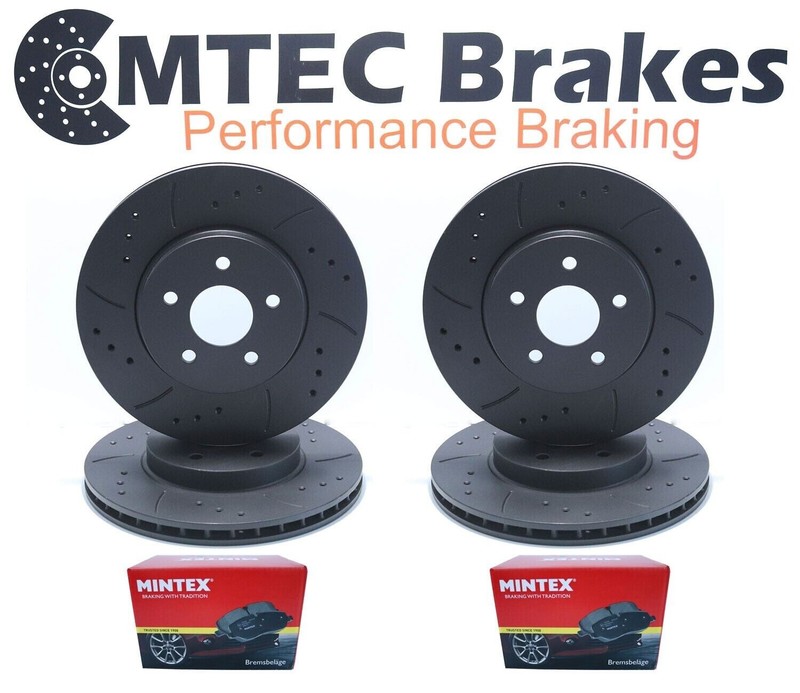 Mazda MX5 Mk3 1.8 2.0 05-14 Front Rear Brake Discs Black MTEC & Mintex