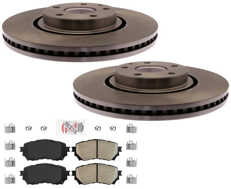 Front Carbon Performance Disc Brake Rotors Pads For 2019-2021 Mazda 6 Turbo