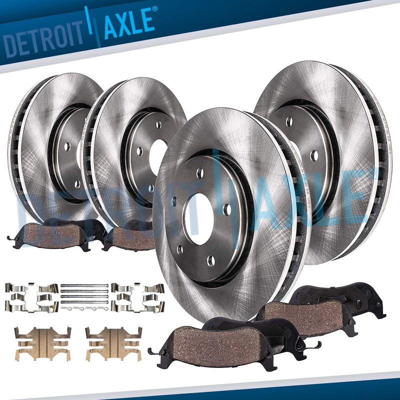 Front Rear Disc Rotors Ceramic Brake Pads Kit for Infiniti G37 Q60 Nissan 370Z Z
