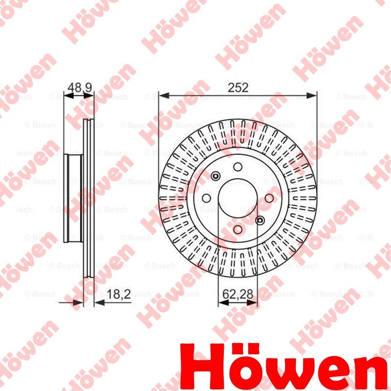 Fits Hyundai i10 Kia Picanto 1.0 1.1 CRDi 1.2 Brake Disc Front Howen