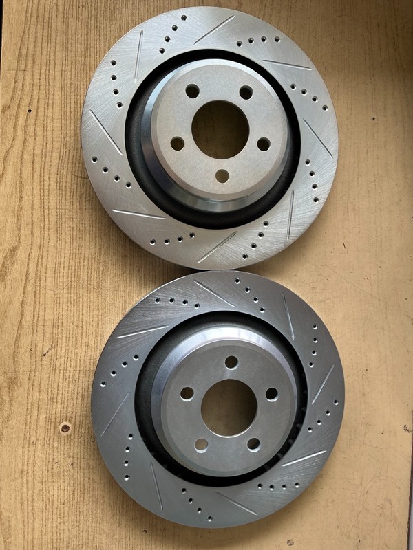 Rear Drill Slot Zinc Brake Rotors-For Dodge Challenger Hellcat, Scat Pack 21-23