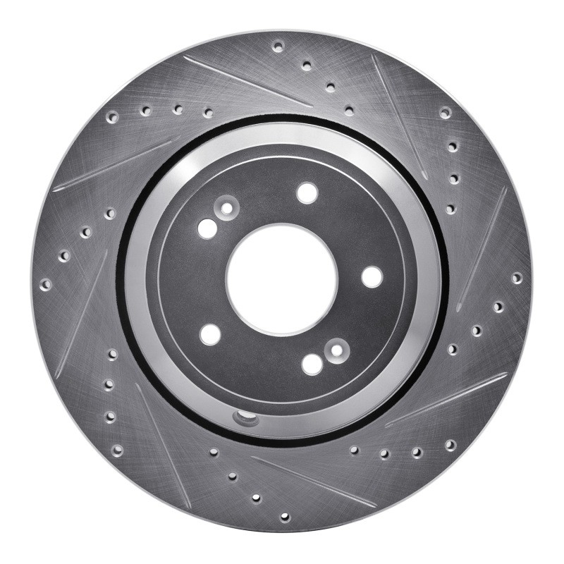 R1 Concepts 631-03056R Rear Right Drilled & Slotted Brake Rotor for Genesis G80