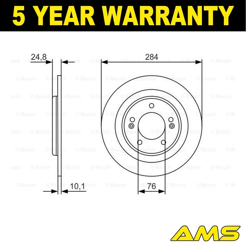 Fits Hyundai i40 2011-2019 1.6 CRDi 1.7 2.0 Brake Disc Rear AMS #1 584113Z100