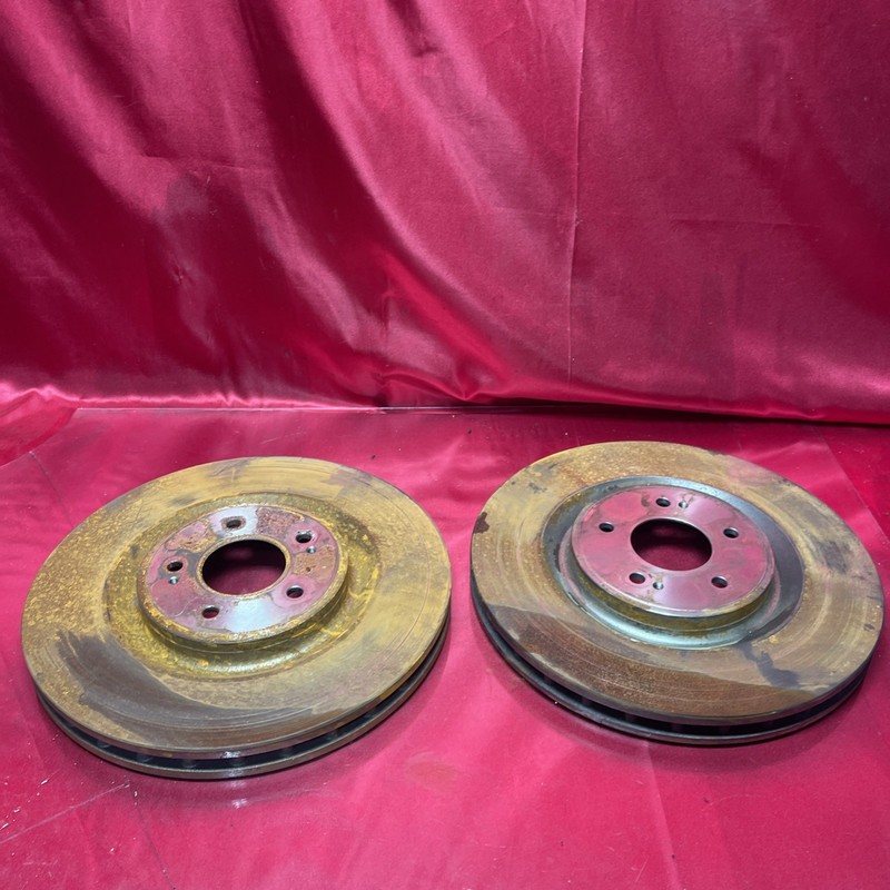 ☑️ 08-15 MITSUBISHI LANCER EVO X BREMBO REAR BRAKE ROTOR PAIR DRIVER PASSENGER