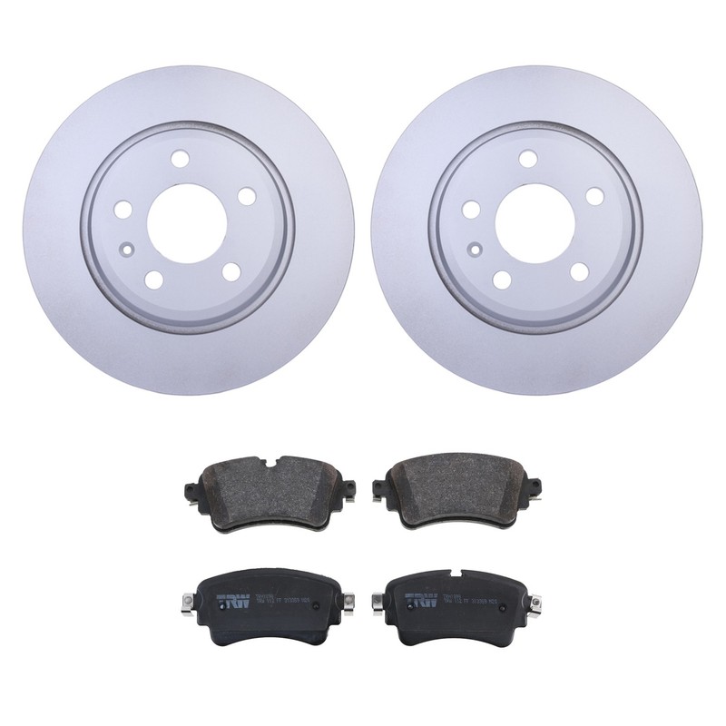 Hella Rear Rotors TRW Pro Low-Met Disc Brake Pads Kit For Audi A4 DBPA 2017-2018