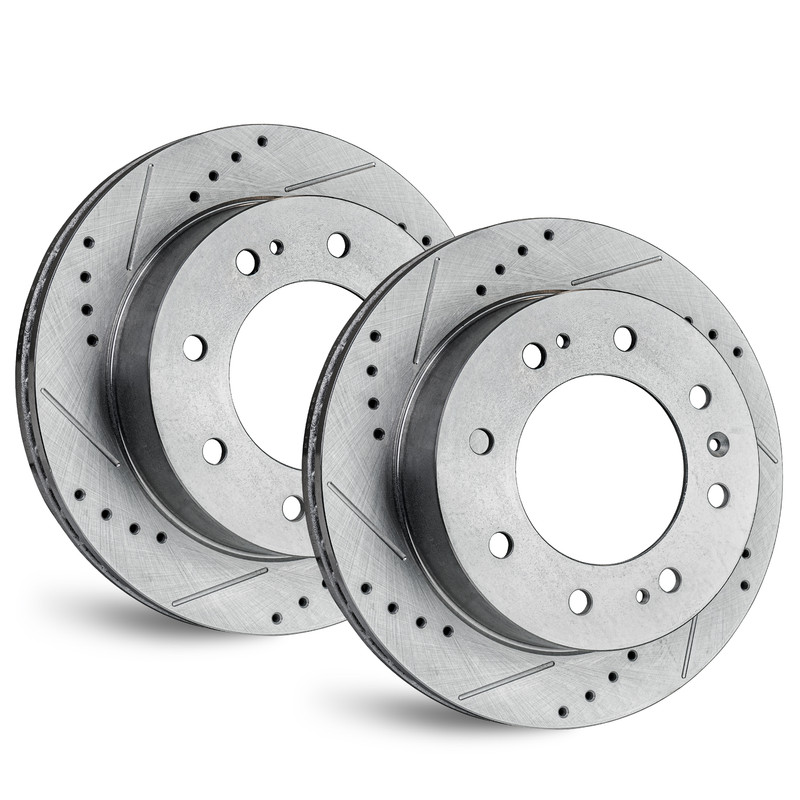 For Chevrolet Silverado 1500 HD 2001-2006 – Rear Drilled and Slotted Rotors