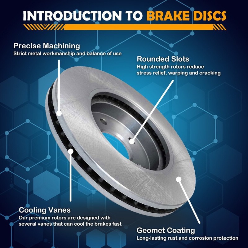 296mm Front Brake Rotors Brake Pads for Chevy Malibu Cobalt Pontiac G6 G5 Aura gallery