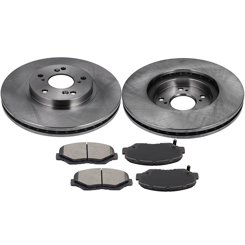 Front Disc Brake Rotors & Ceramic Pads Set Fits 03-06 07 08 Honda Pilot 3.5L