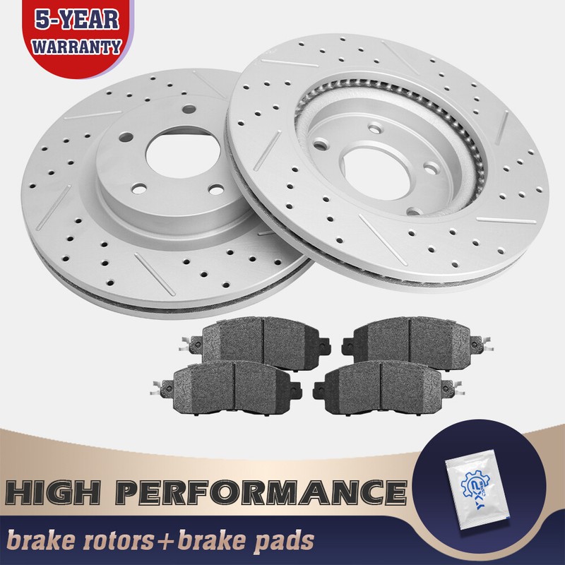 Front Disc Rotors Ceramic Brake Pads for 2014 2015 2016 2017-2019 Nissan Altima