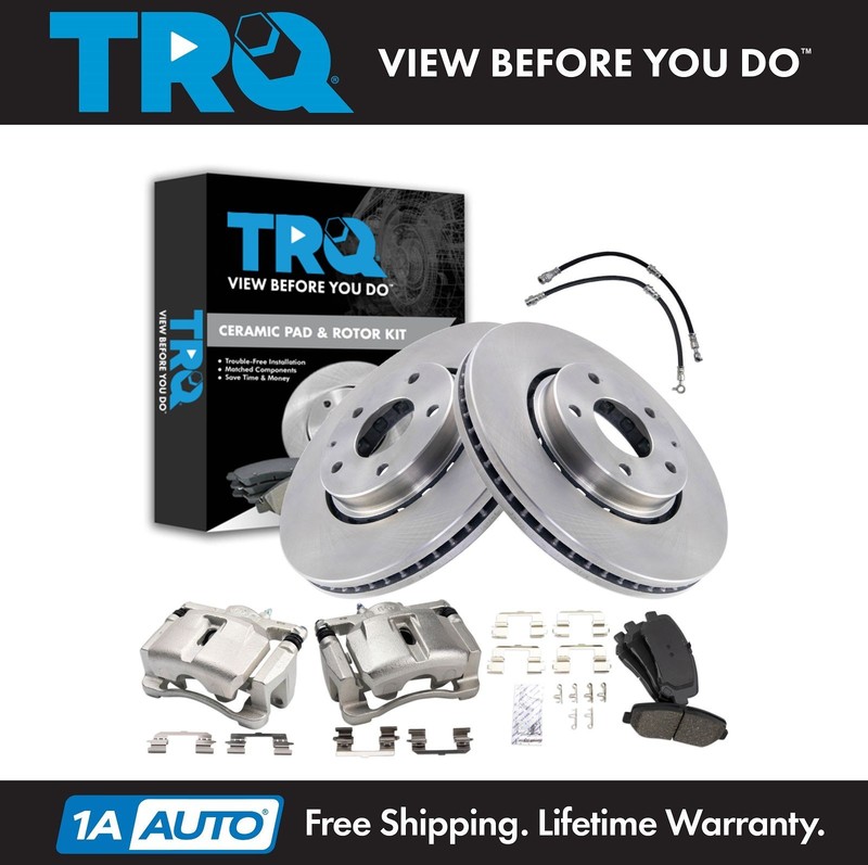 TRQ Front Brake Pad & Rotor Kit Ceramic Fits 2017-2020 Mazda CX-5