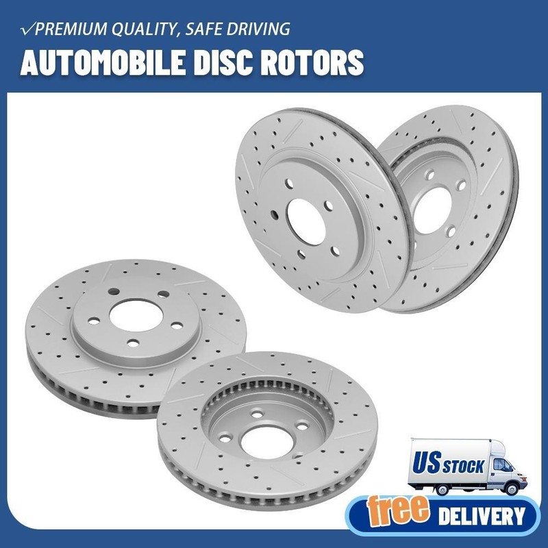 293mm Front+300mm Rear Brake Rotors Set for 2005-2010 Ford Mustang Base 4.0L V6