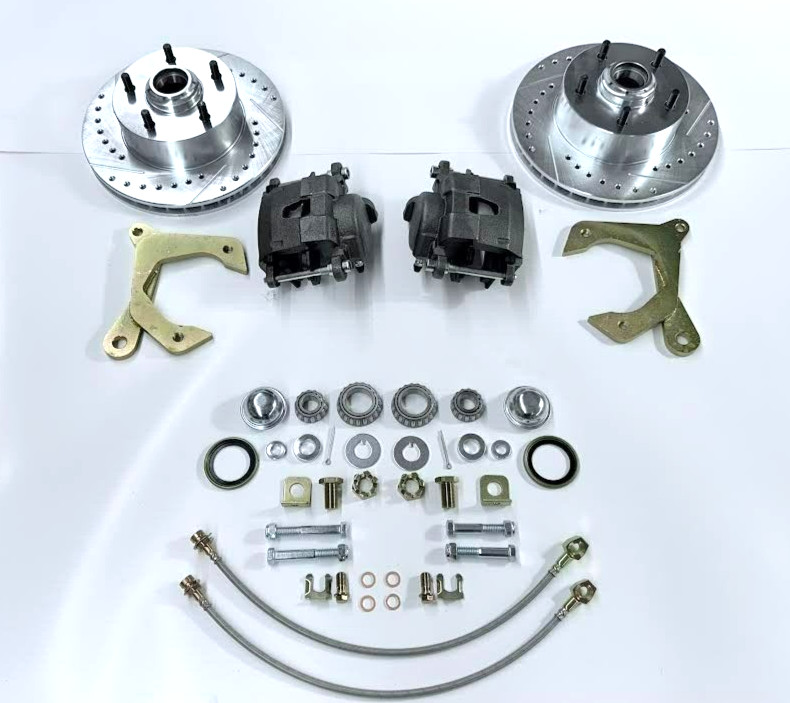 1955 – 1958 Chevy Bel Air Disc Brake Conversion Kit 11″ Drilled Slotted Lines