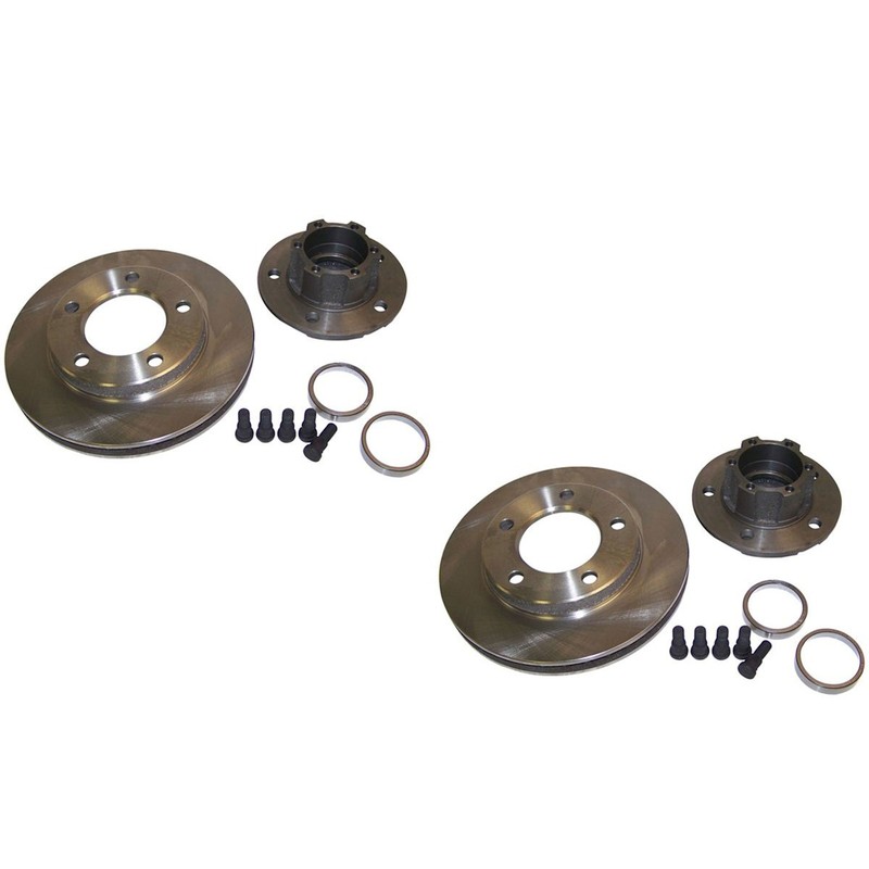 SET-J5356183-2 2-Wheel Set Brake Discs Front for Scout II Jeep CJ7 CJ5 1976-1978