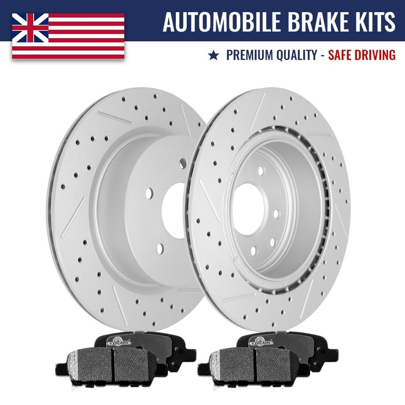 Rear Brake Rotors & Ceramic Brake Pads Set Kit for 2014 – 2017 Infiniti QX50