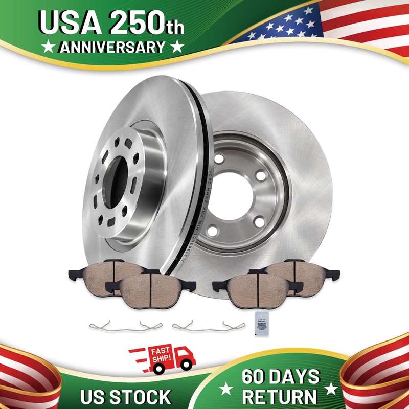11.81″FRONT Disc Brake Rotors Brake Pads for 2010 2011 2012 2013 Sport 5 Mazda 3