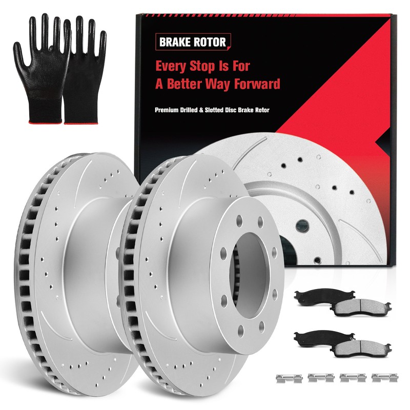 Front Brake Rotors + Pads for 2006 – 2007 2008 Dodge Ram 1500 2500 3500 4000