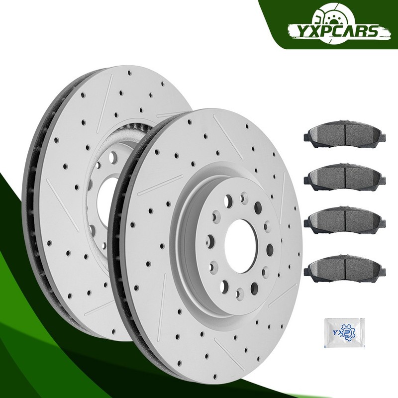 345mm Front Disc Rotors Ceramic Brake Pads Kit for 2017 – 2020 Cadillac XT5
